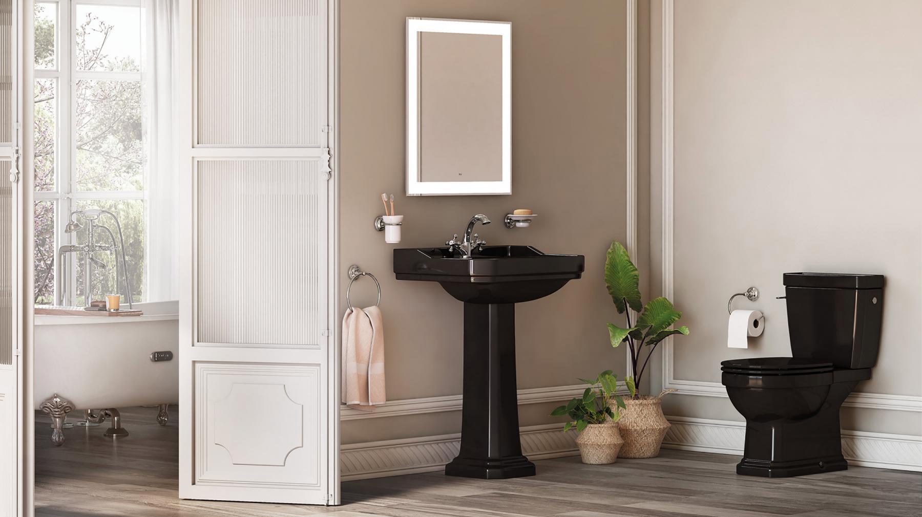 Lunette de toilette noire clearance